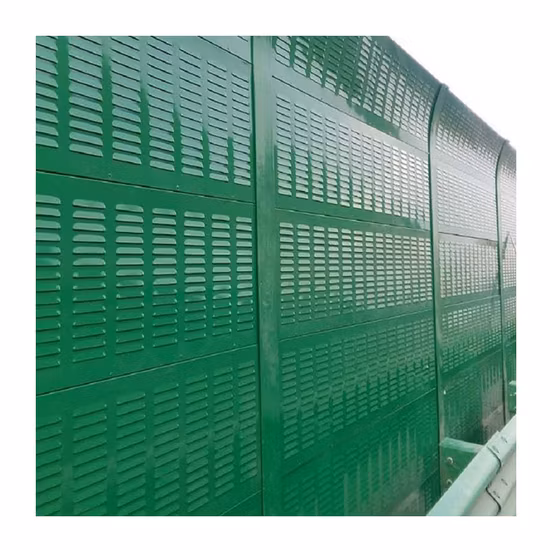 Barrières acoustiques antibruit pour autoroutes en tôle d'acier galvanisé blanc/vert/bleu